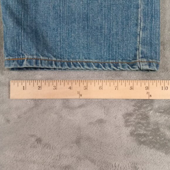 Levis 569 Jeans Men 37x31, Tag 36x32  Blue Denim Loose Straight 100% Cotton - Picture 9 of 12